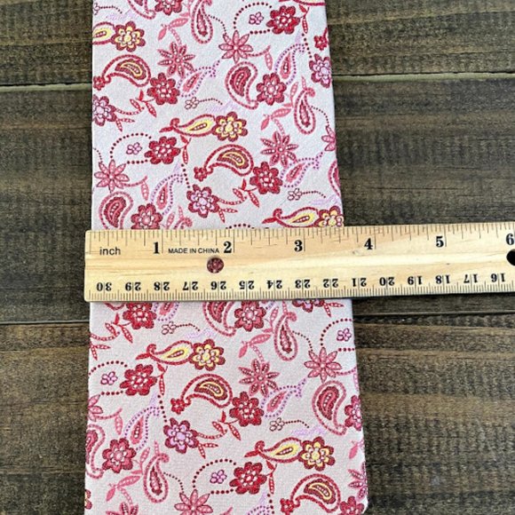 Alberto Zerra 100% Silk Floral Men's Tie - Picture 3 of 5